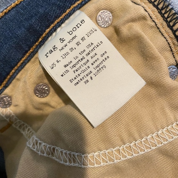 NWT rag & bone Capris distressed jeans 24 - Picture 9 of 9
